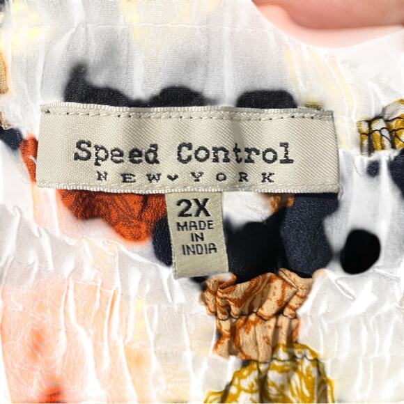 Speed Control Multicolor Floral romper dress 2X scoopneck dark academia romantic - Picture 9 of 11